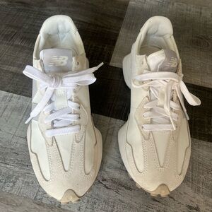 New Balance Cream and White Sneakers